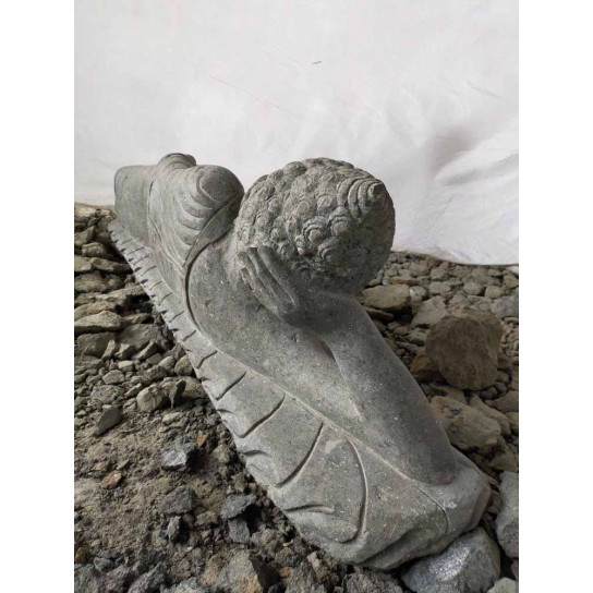 Estatua de jardín buda tumbado de piedra natural 150cm