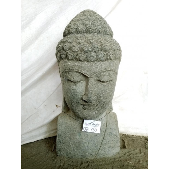 Estatua de jardín busto de buda de piedra natural 70 cm