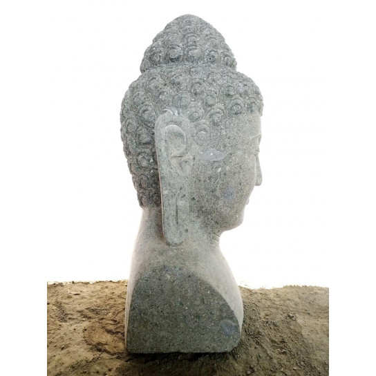 Estatua de jardín busto de buda decoración zen 70 cm