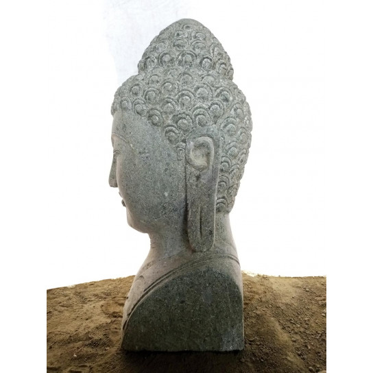 Estatua de jardín busto de buda decoración zen 70 cm