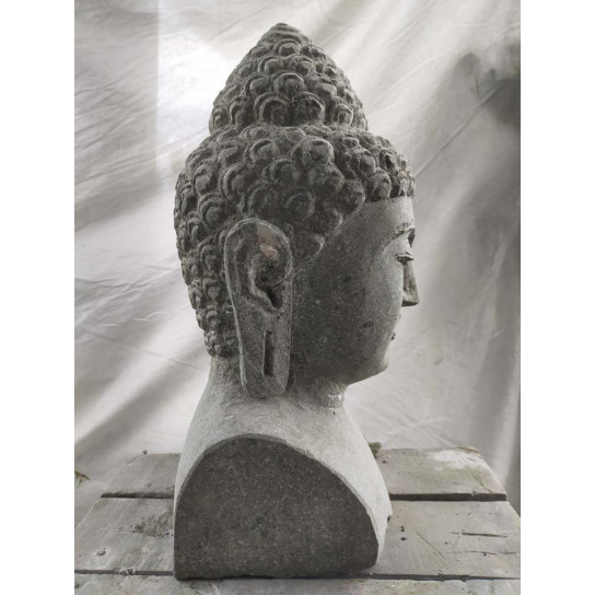 Estatua de jardín de buda exterior zen busto 40 cm