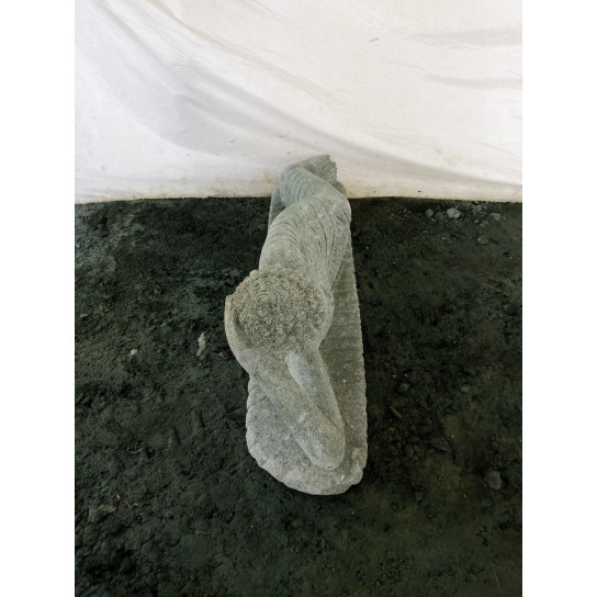 Estatua de jardín de buda tumbado de piedra natural 1,20 m