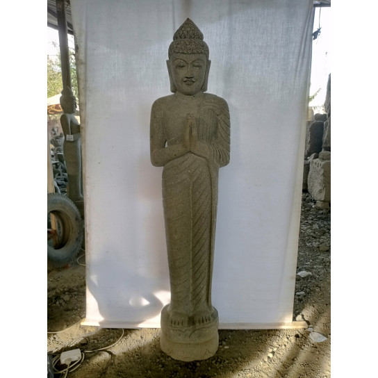 Estatua de jardín de oración de buda de pie de 2 m