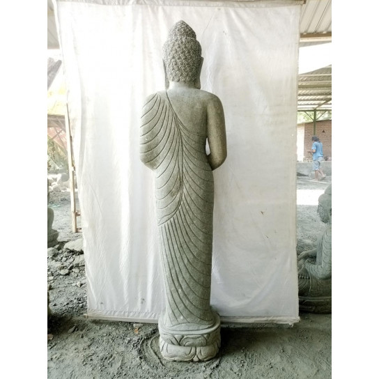 Estatua de jardín de piedra buda de pie ofrenda 2 m