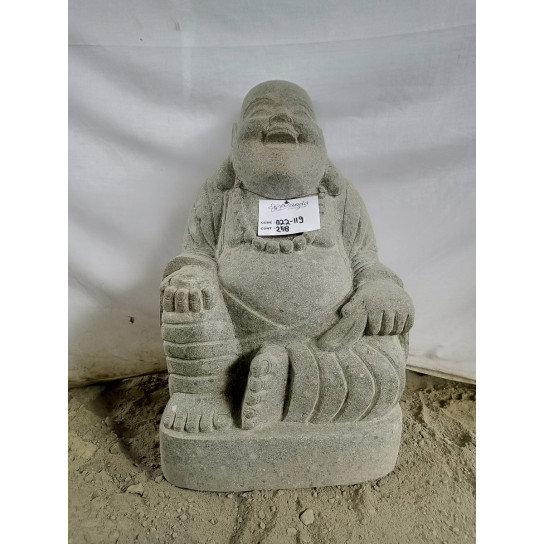 Estatua de jardín de piedra happy bouddha 60 cm