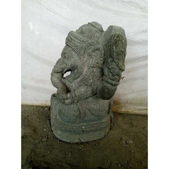 Estatua de jardín de piedra volcánica ganesh 50 cm