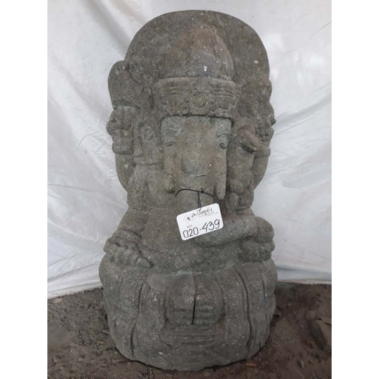 Estatua de jardín ganesh de piedra 80 cm