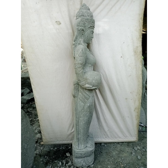 Estatua de piedra natural fuente diosa dewi 2 m