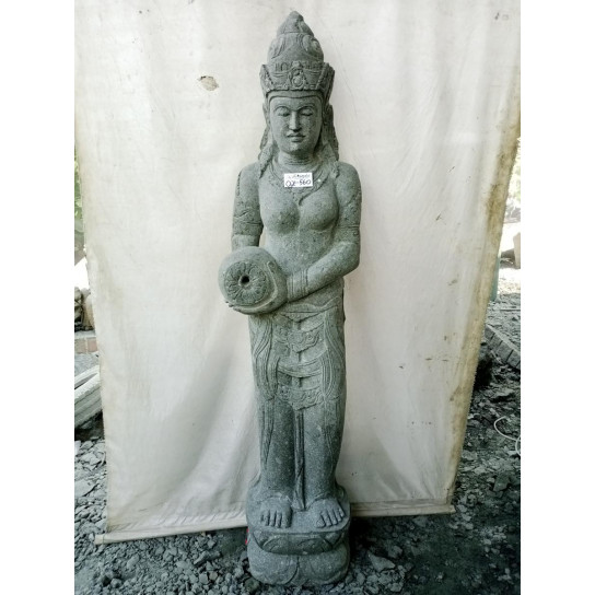 Estatua de piedra natural fuente diosa dewi 2 m