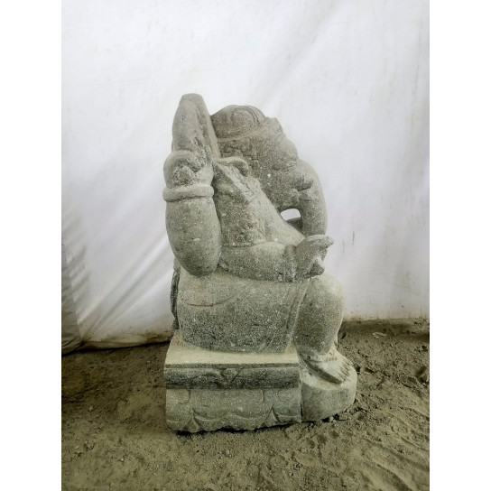 Estatua de jardín Ganesh de piedra 60 cm