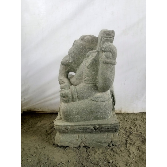 Estatua de jardín Ganesh de piedra 60 cm