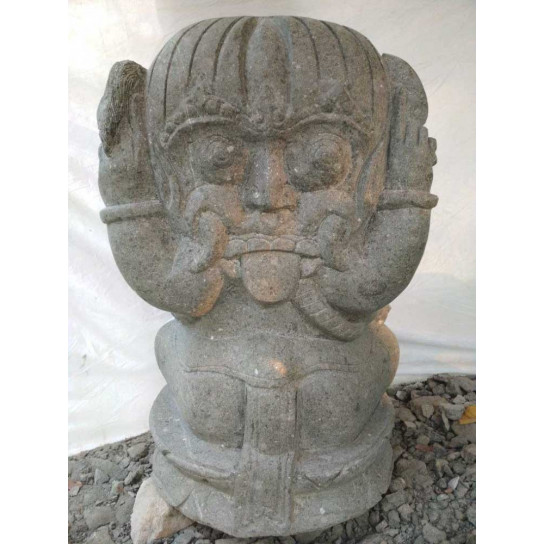 Estatua de jardín ganesh de piedra 80 cm
