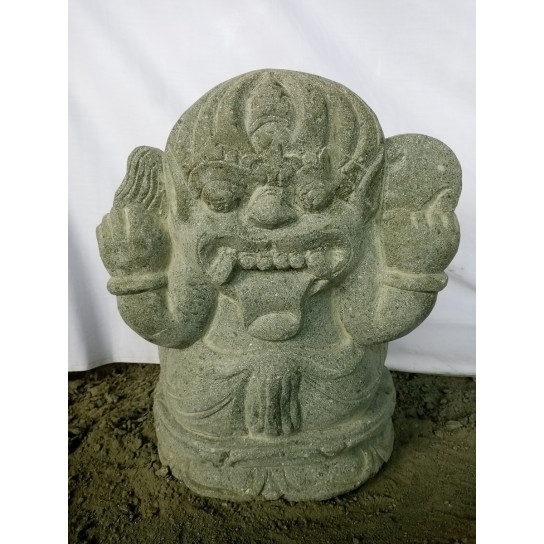 Estatua de jardín ganesh de piedra volcánica 80 cm