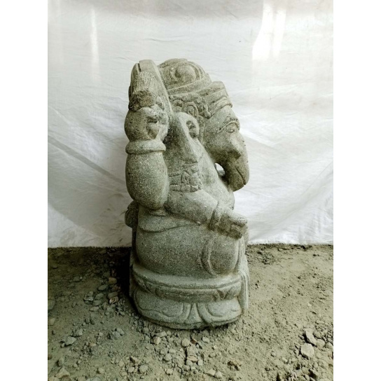 Estatua de jardín ganesh de piedra volcánica 80 cm