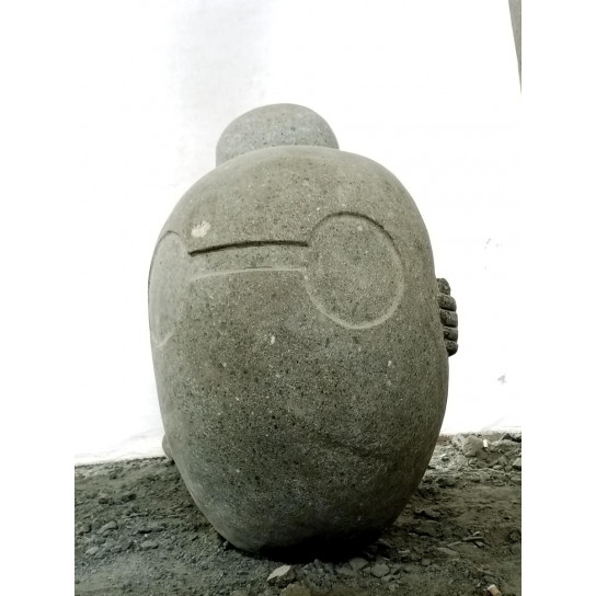 Estatua de jardín monje shaolin de piedra natural 100 cm