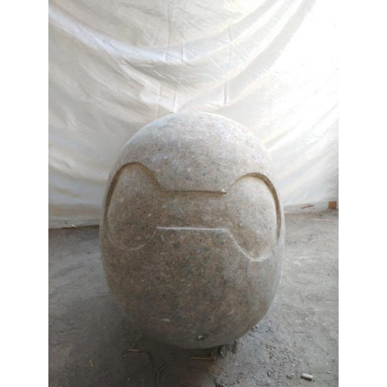 Estatua de jardín monje shaolin de piedra volcánica 100 cm