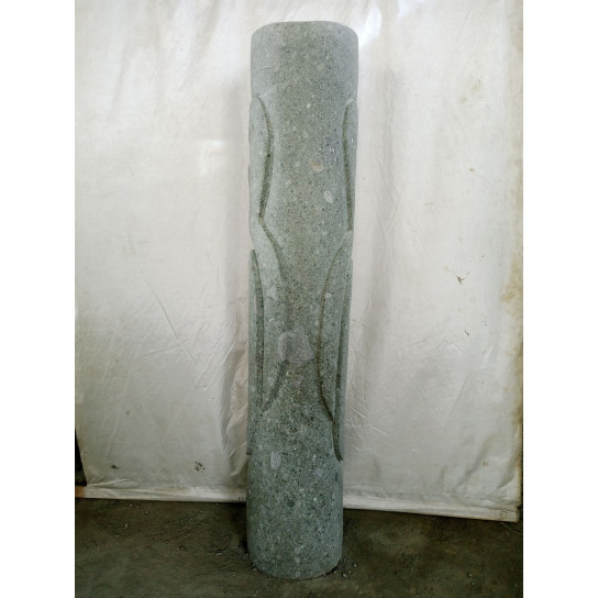 Estatua de jardín tótem tiki de piedra volcánica zen 150cm