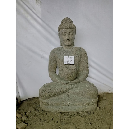 Estatua de jardín zen buda piedra ofrenda bol 1 m