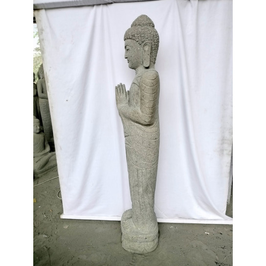Estatua de piedra buda de pie rezo 1,50 m