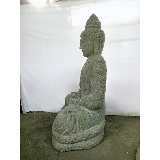 Estatua de piedra de buda para jardín zen posición ofrenda 1,20 m