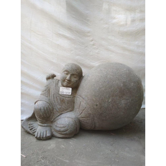 Estatua de piedra de jardín zen monje shaolín 1 m