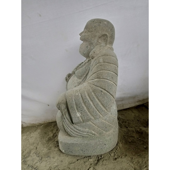 Estatua de piedra de lava happy bouddha 60 cm