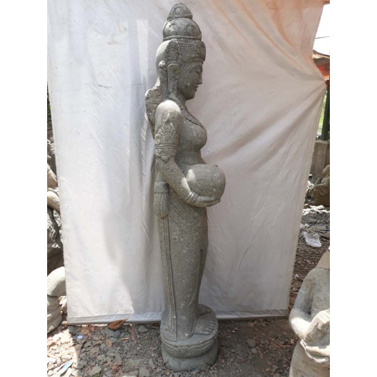Estatua de piedra natural fuente diosa dewi de 2 m