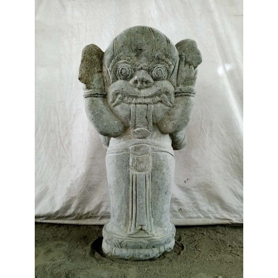 Estatua de piedra volcánica ganesh de pie hinduismo 80 cm