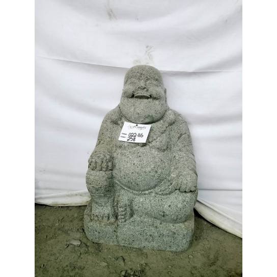 Estatua de piedra volcánica happy bouddha 60 cm