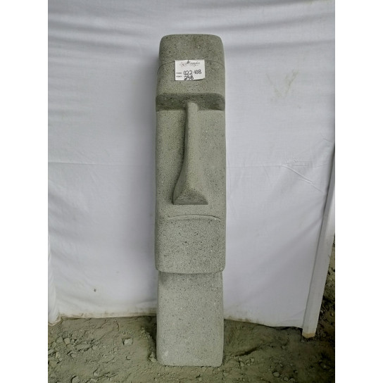 Estatua de piedra volcánica moái rostro alargado 120 cm
