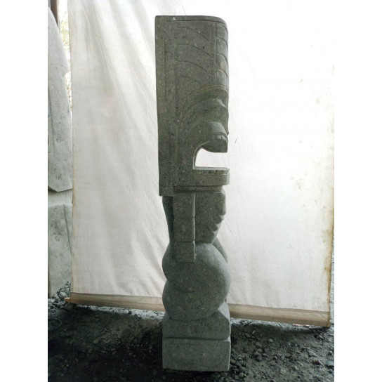 Estatua de piedra volcánica tiki de oceanía 1,50 m