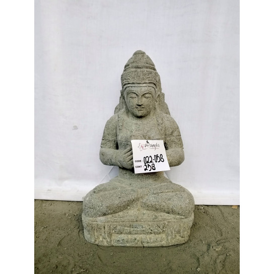 Estatua diosa dewi tara balinesa sentada de piedra natural 82 cm