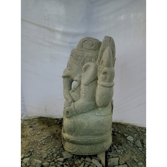 Estatua divinidad ganesh de piedra volcánica 80 cm