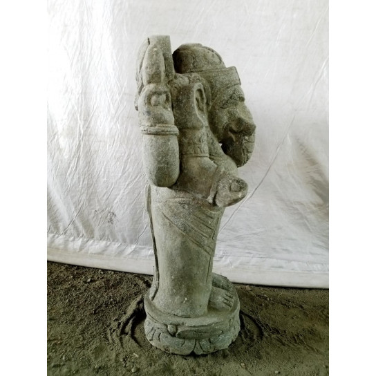 Estatua escultura de piedra natural ganesh de pie 60 cm jardín exterior