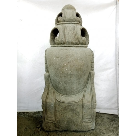Estatua exterior busto diosa balinesa de piedra volcánica 120 cm