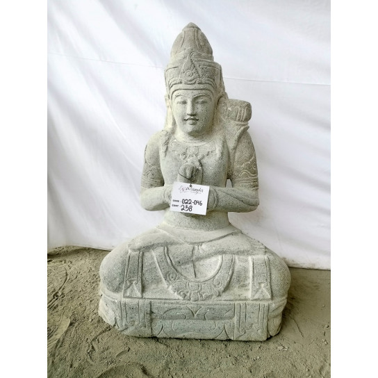 Estatua exterior zen diosa balinesa posición chakra 50 cm
