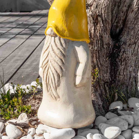 Estatua gnomo a color amarillo 50cm