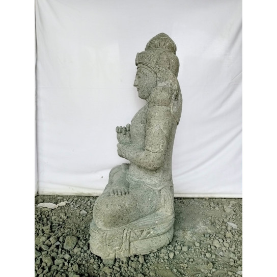 Estatua grande diosa balinesa de piedra posición chakra 1 m