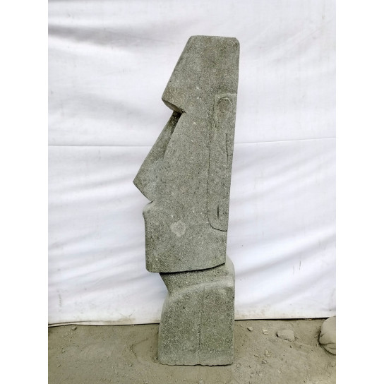 Estatua isla de pascua moái de piedra natural 100 cm