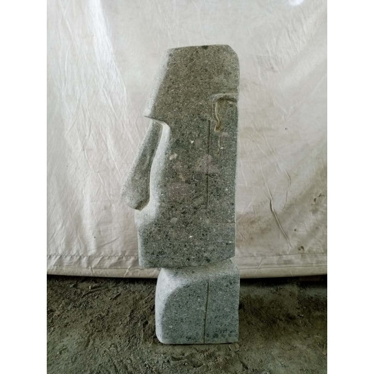 Estatua isla de pascua moái piedra natural 60 cm