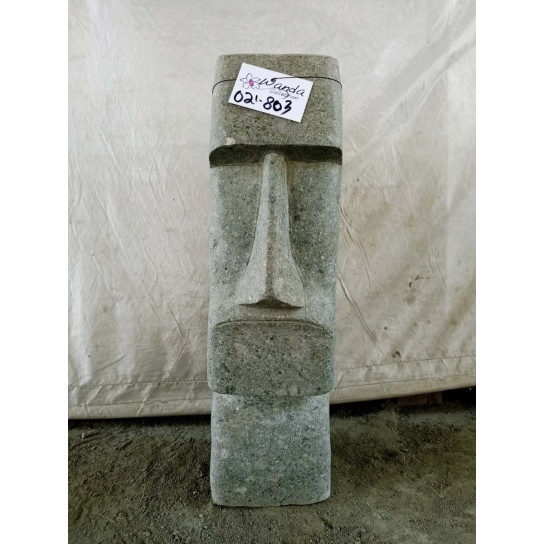 Estatua isla de pascua moái piedra natural 60 cm