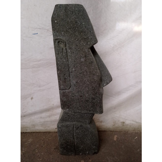 Estatua isla de pascua moái roca volcánica andesita 60 cm