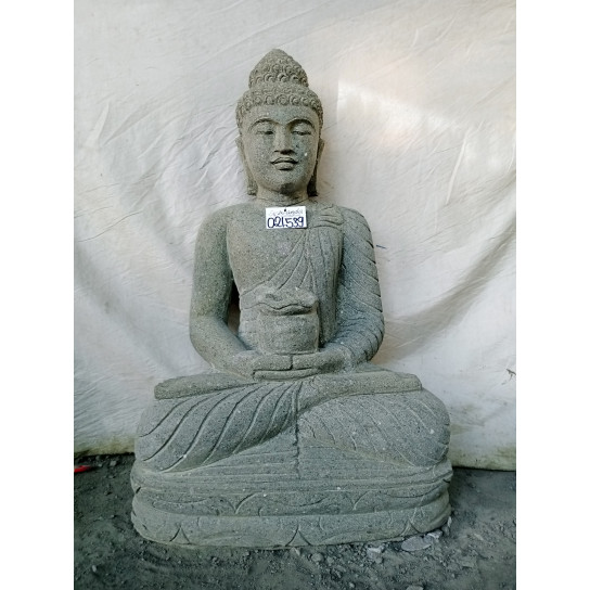 Estatua jardin zen buda con tazon sentado 100cm