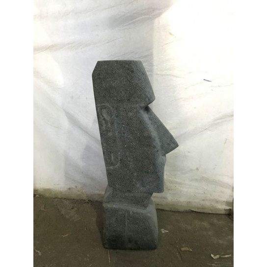 Estatua moai en roca volcánica de andesita 60 cm