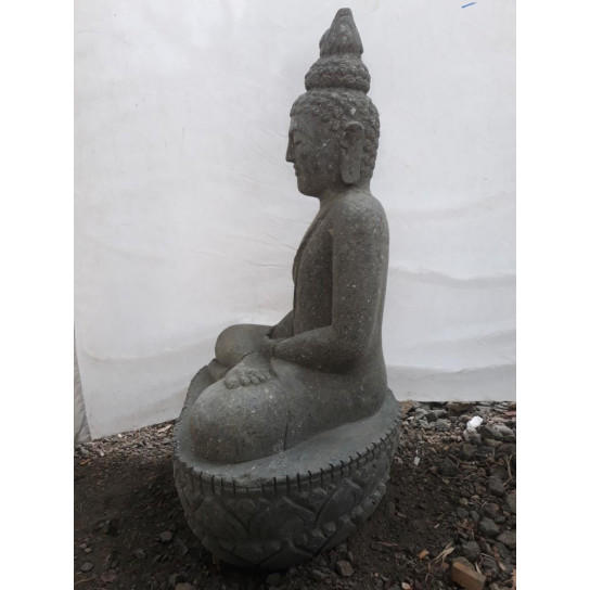 Estatua zen buda sukothai de piedra volcánica ofrenda 1 m