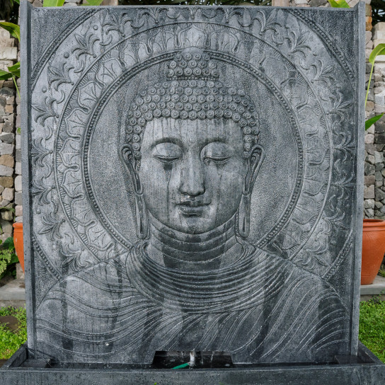 Fuente con Buda y flores de loto 165cm