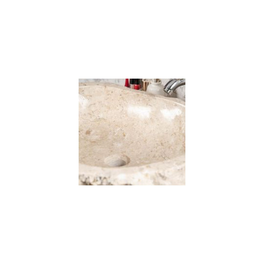 Lavabo sobre encimera de baño Roca de mármol crema 45-55cm