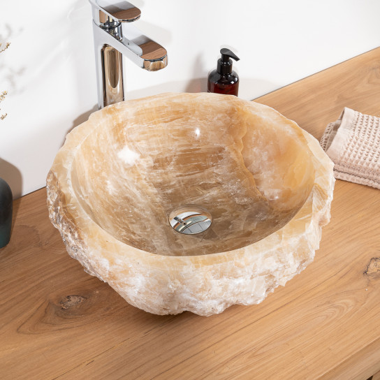 Lavabo sobre encimera para cuarto de baño de piedra Onix 30-35 cm