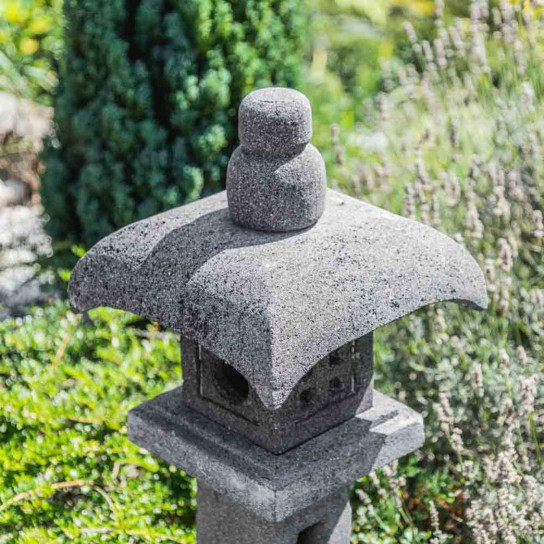 Linterna japonesa pagoda de piedra de lava 70 cm