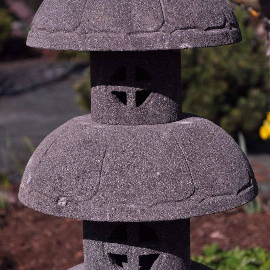 Linterna japonesa pagoda zen de piedra de lava 1,50 m